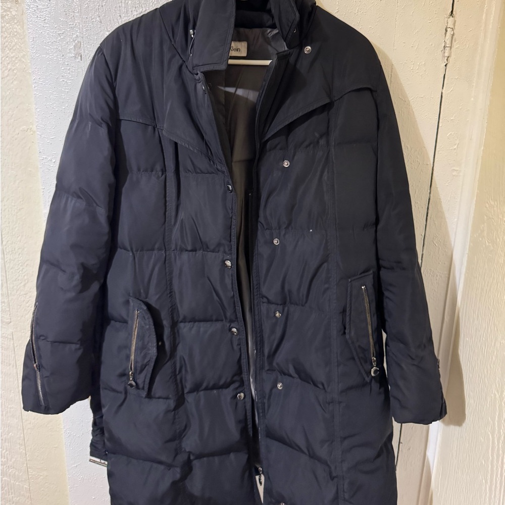 Calvin Klein Navy Blue Puffer Coat